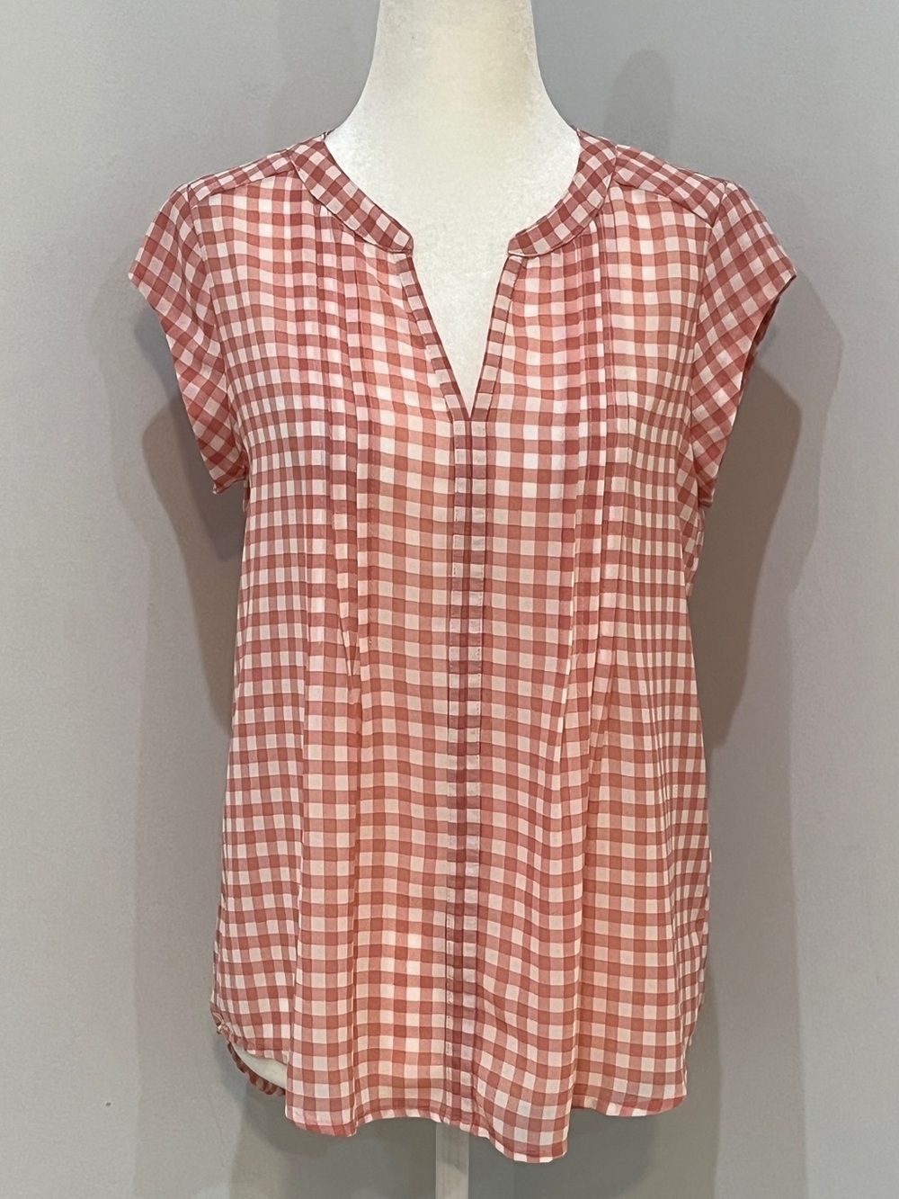 Women’s Fun 2 Fun Pink Gingham Blouse